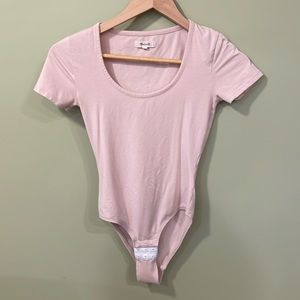 Madewell Pink Shortsleeved Bodysuit